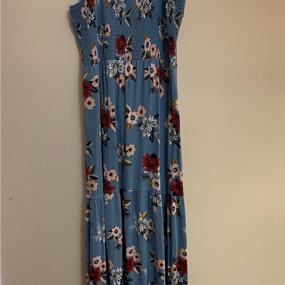 Floral Blue Maxi Dress